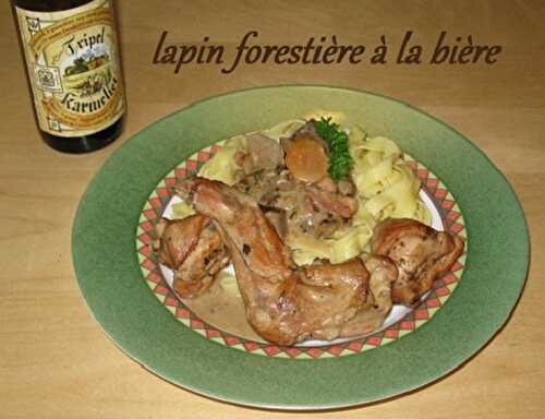 1 Recette facile, Lapin sauce crème champignons à la bière