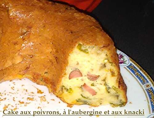 1 Recette facile, le Cake aux poivrons, aubergine et knacki