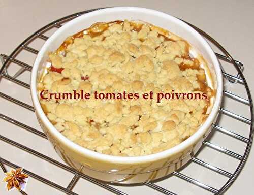 1 Recette facile, le crumble aux tomates et aux poivrons