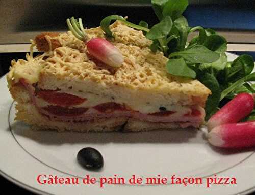 1 Recette facile, le gâteau de pain de mie comme une pizza