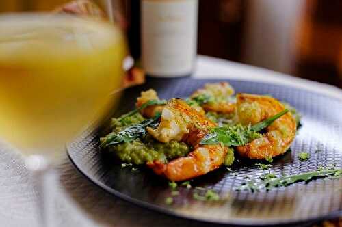 1 Recette facile, Risotto aux gambas et coulis de roquette