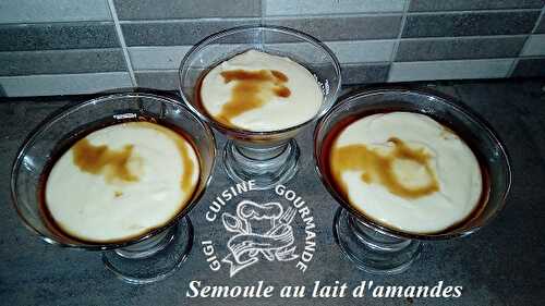 1 Recette facile, Semoule lait d'amande-caramel au Thermomix