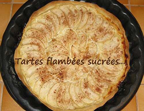 1 Recette facile, Tarte flambée sucrée Pommes et Calvados