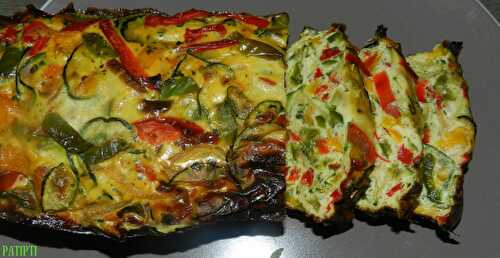 1 Recette facile, Terrine de courgette et poivrons aux oeufs