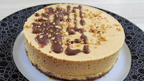 Cheesecake sans cuisson caramel, noisettes et chocolat