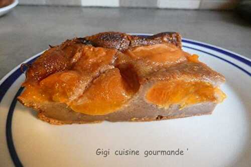 Clafoutis au chocolat et abricots frais