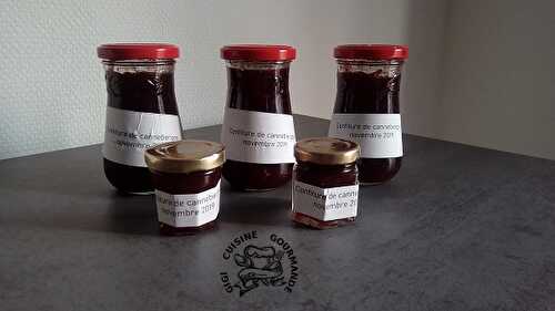 CONFITURE DE CANNEBERGES (cranberries)