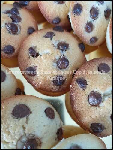 Financiers au citron et pépites de chocolat au lait