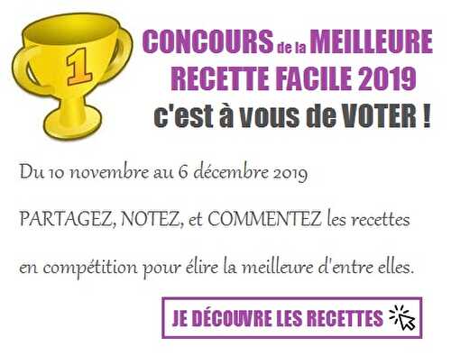 Meilleure recette facile de l'année 2019