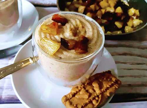 MOUSSE AUX CHATAIGNES-POMMES CARAMÉLISÉES