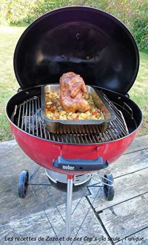 Poulet et ses légumes au BBQ Master Touch Weber