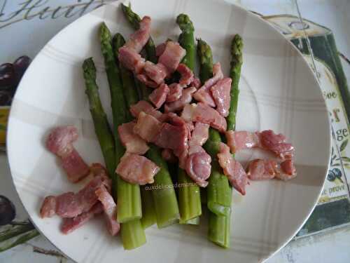 Recette d'Asperges vertes et lardons fumés