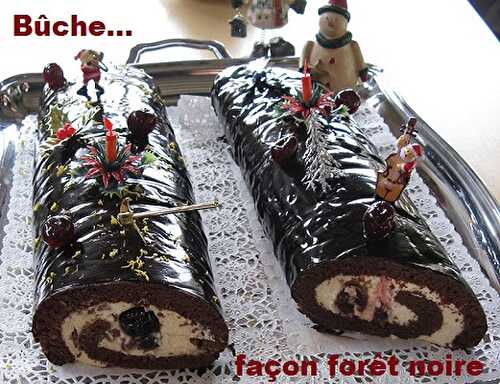 Recette de Bûche de noël façon forêt noire