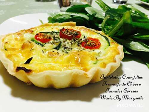 Recette de Tartelettes au chèvre, à la courgette et aux herbes de Provence