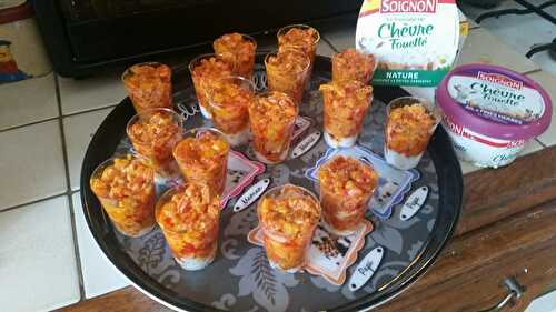 Recette de Verrine poivron chorizo et fromage frais