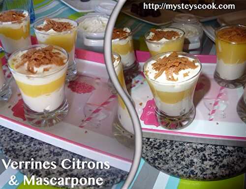 Recette de Verrines aux Citrons et crème de mascarpone