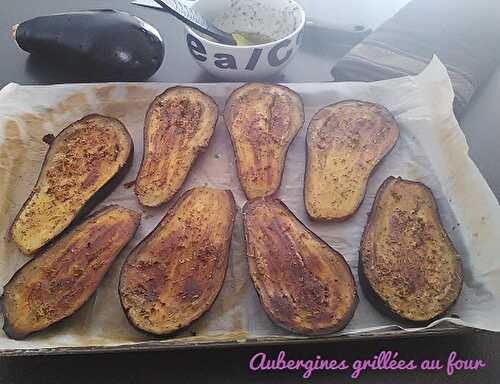 Recette des Aubergines grillées au four