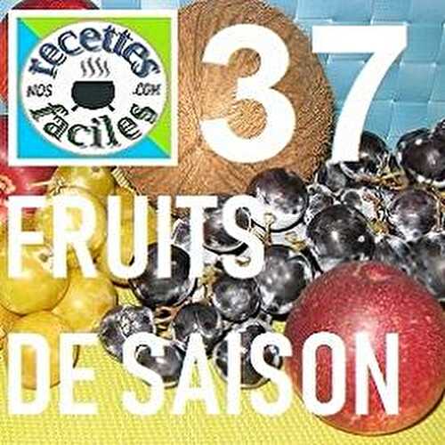 Tableau des fruits de saison - Nosrecettesfaciles.com