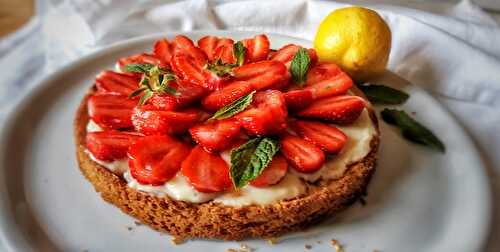 TARTE AUX FRAISES-CRÉMEUX CITRON