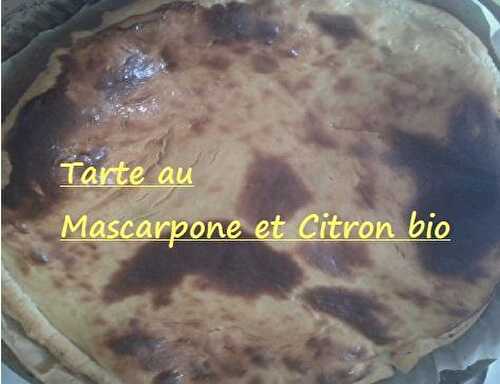 Tarte facile au mascarpone et citron bio - Les recettes de Viviane