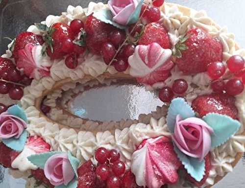 1 Recette facile, Number cake d'anniversaire à la fraise