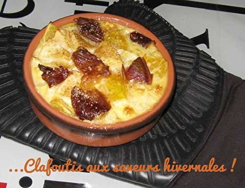 Recette de Clafoutis aux pommes, oranges et dattes