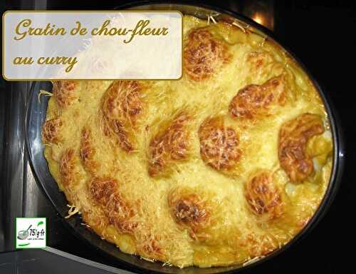 1 Recette facile, Gratin de Chou Fleur et Pommes de Terre au curry