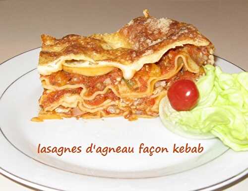 1 Recette facile, Lasagne d'agneau aux poivrons façon kebab