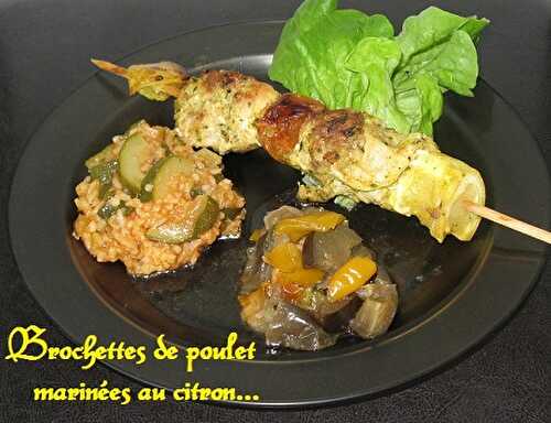 Recette de Brochette de Poulet Citron et Curry