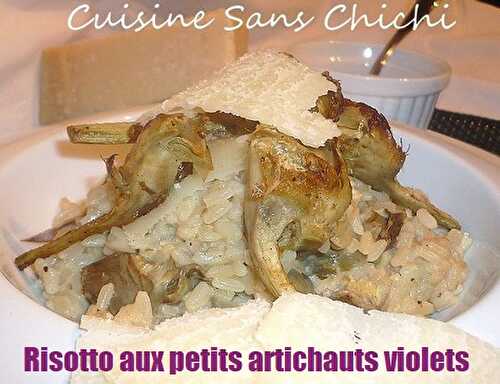 Recette de risotto aux artichauts violets