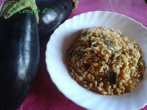 1 Recette facile, Risotto aux aubergines