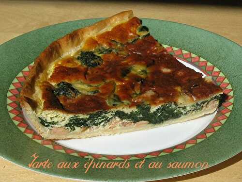 Quiche aux épinards en branche et saumon fumé