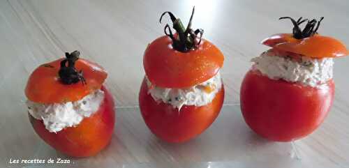 Tomates du jardin farcies aux rillettes de thon