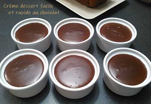 Crème dessert facile et rapide au chocolat