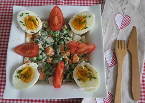 Macédoine de légumes maison et œufs durs