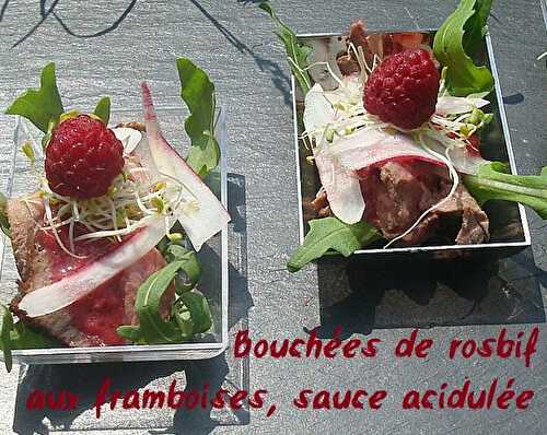 1 Recette facile, Bouchées de rosbif aux framboises