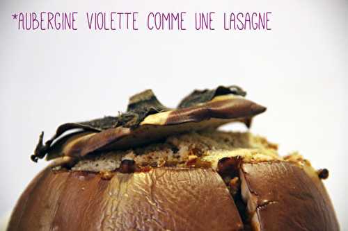 Aubergine violette comme une lasagne