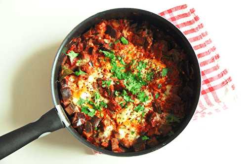 Aubergines aux œufs et mozzarella