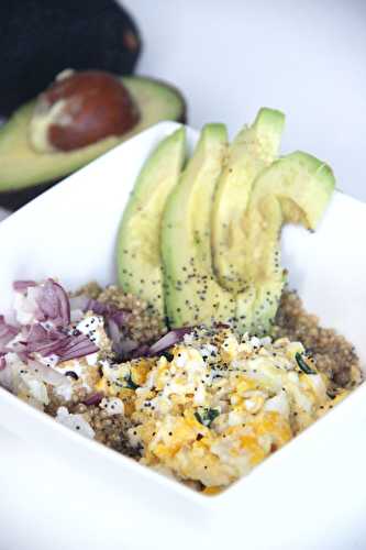 Breakfast avocado bowl