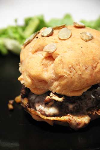 Burger d’automne aux champignons, noix, et marrons