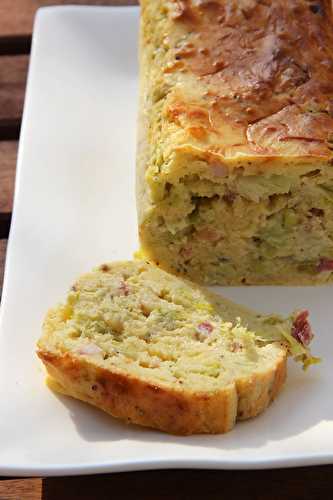 Cake aux poireaux et lardons