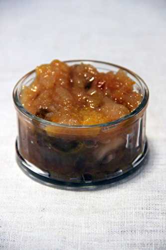 Compote de pommes rhum raisin