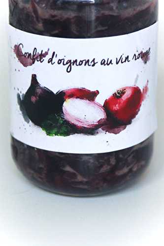 Confit d’oignons rouges au vin rouge