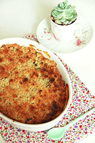 Crumble pomme rhubarbe amandes