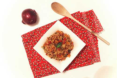 Fregola sarda con verdure