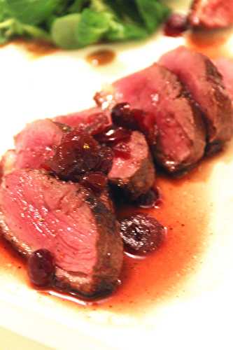 Magrets de canard aux cranberries et porto