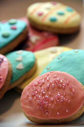 Menu de pâques : Cookies vanille amande façon œufs de Pâques