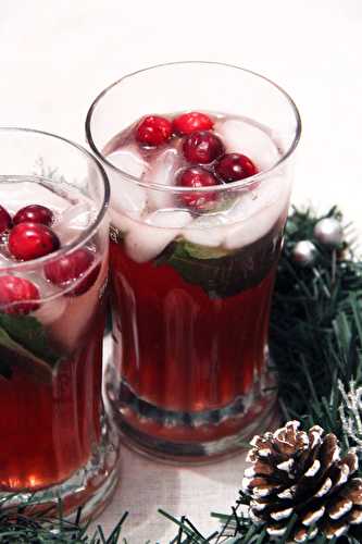 Mojito de Noël aux cranberries