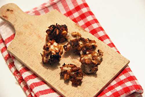 Nuggets de poulet panés aux smacks et oignons frits