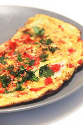 Omelette aux poivrons et chermoula